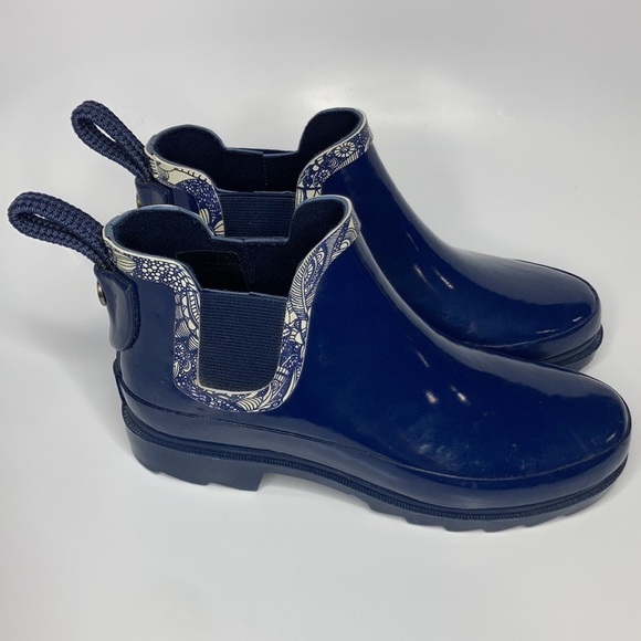 Sakroots navy rhyme ankle rain boots size 7 - Picture 2 of 10
